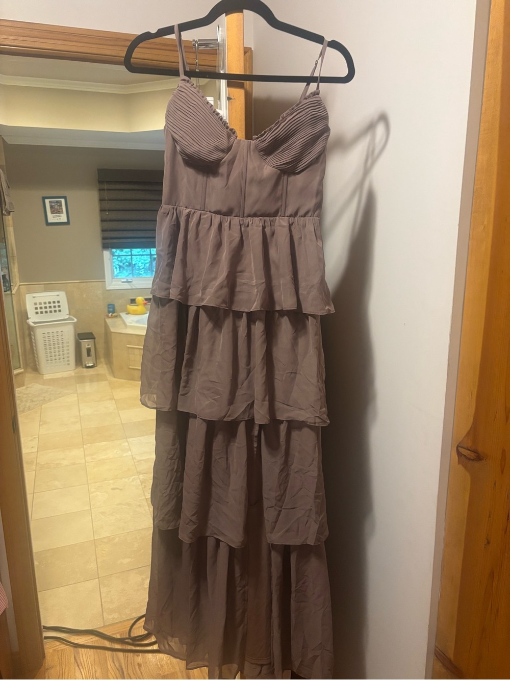 Never before worn Birdy Grey Lola Chiffon Dress in Toffee